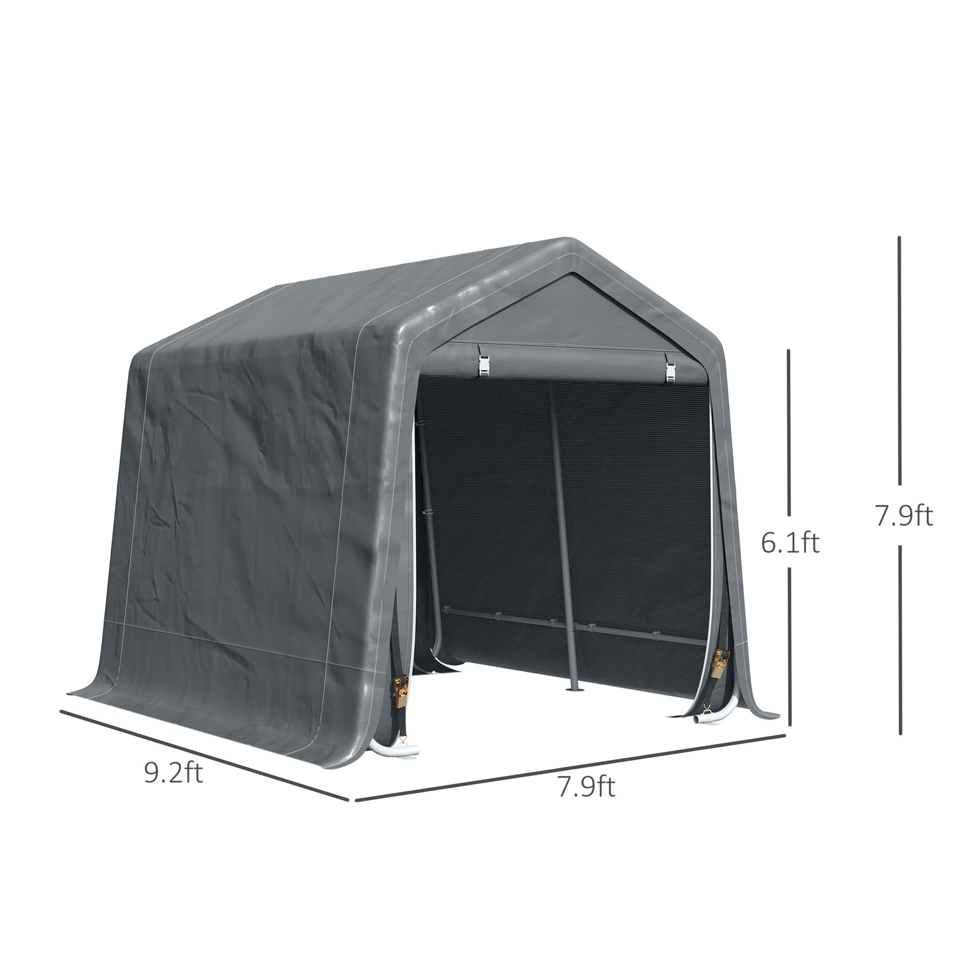 9.2' x 7.9' Garden Garage Storage Tent