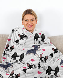 1pc Adorable Fleece Dog Blanket - Soft, Cozy, Lightweight, Warm, Flannel Throw
