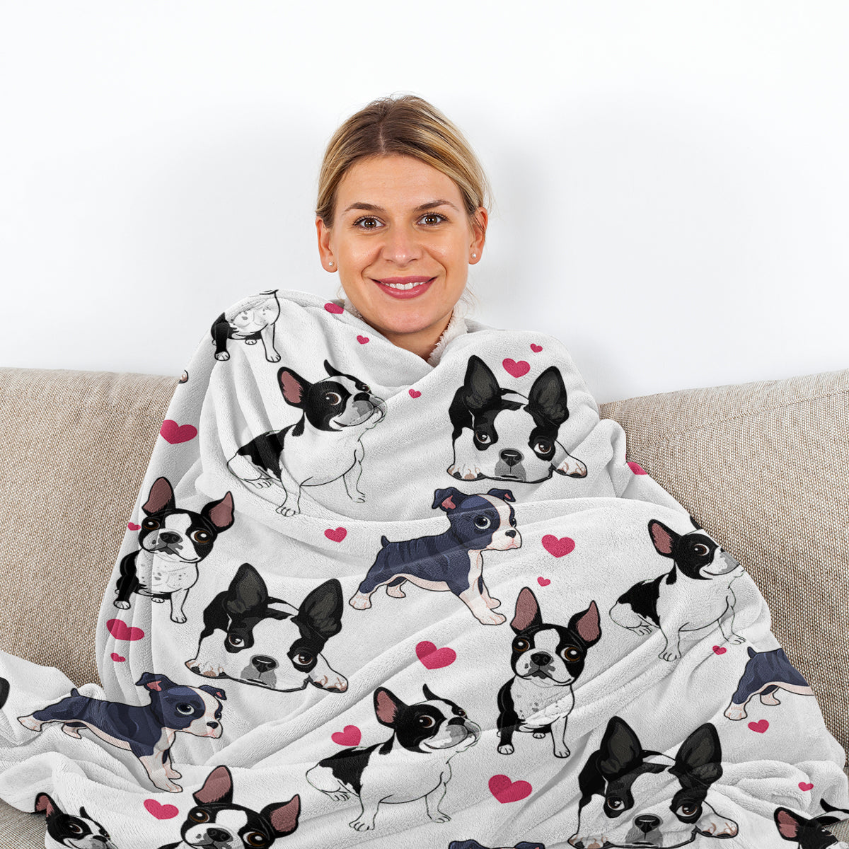 1pc Adorable Fleece Dog Blanket - Soft, Cozy, Lightweight, Warm, Flannel Throw