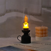 Calcifer Flameless Night Light Halloween Retro Decorative Candle Light Cartoon Anime Cute Lamp Bedroom Bedside Table Lamp