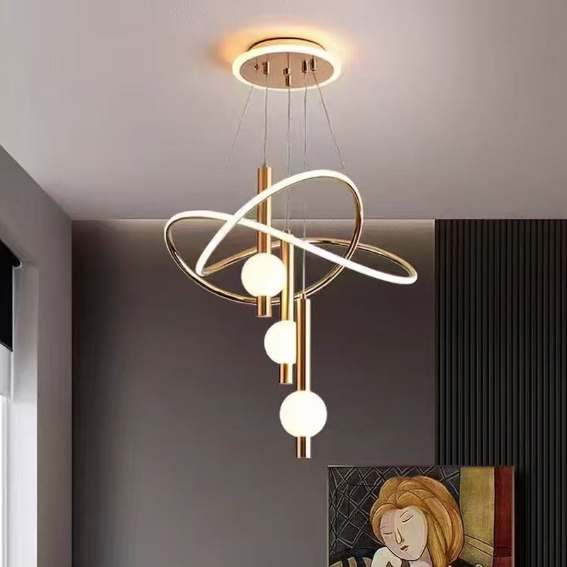 Iridessa 72W Gold Tri-Color Modern Iron LED Indoor Chandelier