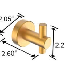 Round Base Wall Hanging Hook With Screws- Brushed Gold Hook, 4 Pack, For Entry Shoe Cabinet, Wardrobe Bathroom Bedroom Furniture Hardware