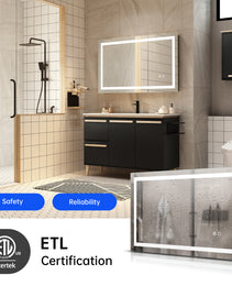 LED Bathroom Mirror With Touch Button Control