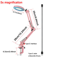 Eye-Caring LED Folding Metal Desk Lamp  Adjustable  Brightness Levels Flexible Rotating Lamp Head for Home Reading PC