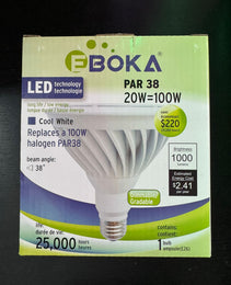 Illuminate Your Space with the EBK PAR38 LED Bulb 5000K 20W 120V - Dimmable & Energy-Efficient!