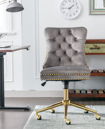 Home Office Chair With Tufted Velvet Buttons