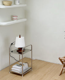 Coffee Table Sofa Edge Table-side Cabinet Nordic Bedside Table Stainless Steel Storage Rack