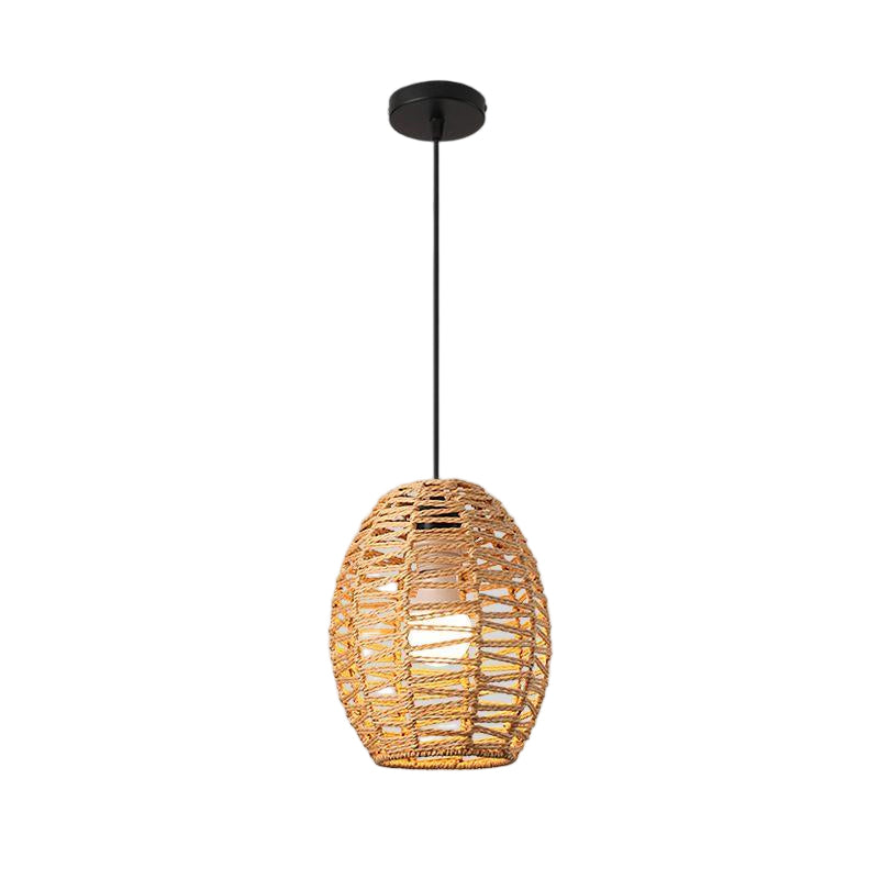 Solene 1-Light Woven Rattan Indoor Pendant Ceiling Light