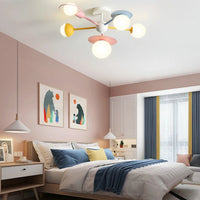 Nordic Chandelier Children Bedroom Glass Lampshade Cartoon LED Child Lamp for Girl Boy Kids Princess Room Kitchen Lighting