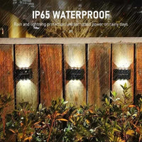 Solar Outdoor Wall Light 12 LED Waterproof Garden Light Courtyard Balustrade Decorative Atmosphere Lamp Down Luminous Solar Lamp