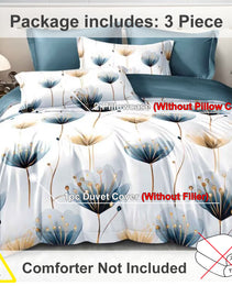 3-piece Set Of Simple And Fresh Blue And White Floral Duvet Cover, Polyester Bedroom Decoration Bedding Set Twin Full Queen King Size