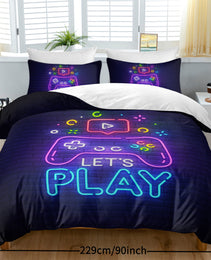 Gaming Duvet Cover Set Twin Full Queen King Size Video Game Controller Bedding Set, Boys Video Games Comforter Cover With 2 Pillow Shams, Bed Set For Boys Girls Bedroom Decor