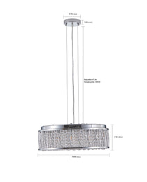 Modern Crystal Chandelier 19 Inches Aluminum Iron Round Ceiling Light Flush Mount Ceiling Light Fixture For Kitchen Island Dinning Bedrooms And Hallway   Bulb Not Included