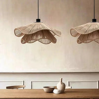 White Fabric Pendant Lamp LED Nordic Minimalist Flower Double-layer Chandelier Bedroom Living Dining Room Decor Pendant Light