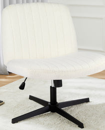 Cross-Legged Chair,No Wheels Armless Swivel Home Office Chair