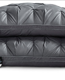 A Pair Of Feather Pillows And White Goose Single Neck Guards