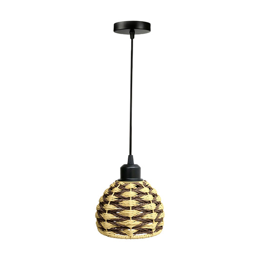 Daphne 1-Light Woven Rattan Indoor Pendant Ceiling Light