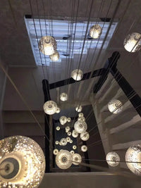 Spiral Staircase Living Room Chandeliers Crystal Ball Led Ceiling Light Lustre Chandelier Modern 2026 Decoration Bedroom Dining