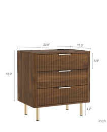 Nightstand With Charging Station, Smart Nightstand With Night Light, Modern Night Stand With Storage Cabinet For Bedroom, Wood