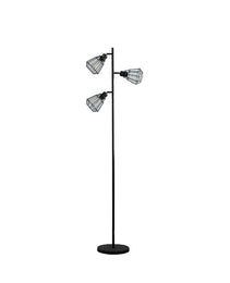 Adjustable Cage Shade Industrial Farmhouse Metal Floor Lamp - CJDS