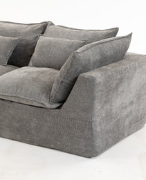 102.3  Width Cloud Couch Oversized Modular Sectional Sofa True Relax Comfy Couches Wide&Deep Seat Sofas For Living Room Furniture Sets, 3Seat With Ottoman