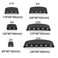 2W 4W 6W 8W 10W 12W LED Wall Light Outdoor Waterproof Modern Nordic Style Indoor Wall Lamps Living Room Porch Garden Lamp