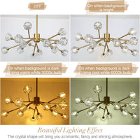Sputnik Chandeliers for Dining Room，15 Lights D39'' Inch