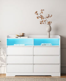 6-drawer Vanity With LED Lights - CJDS