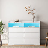 6-drawer Vanity With LED Lights - CJDS