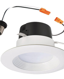 Dimmable Round 4 Inch 9W 6000k LED Down Light - Easy to Install  & Energy Efficient - Retrofit Aluminum 120ACV - Adjustable Color Temperature - Wet Location Rated