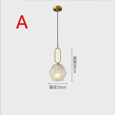 Nordic Glass Wall Lamp Beside Bedroom Bathroom Mirror Light American Style LED Wall Sconces Vintage Edison Lighting Luminaire