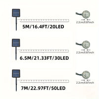 50/ 30/ 20 LED Moroccan Ball Solar String Lights Waterproof 8 Modes for Outdoor Garden Wedding Party Christmas Halloween Decor