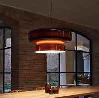 LED Fashion Glass Pendant Lights Modern Annular Chandelier Designer Hanging Lamp Home Room Decoration for Living Bedroom Fixture