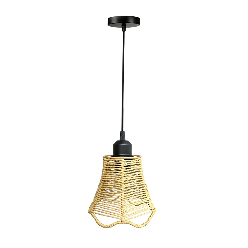 Fleur 1-Light Woven Rattan Indoor Pendant Ceiling Light