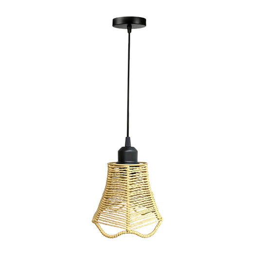 Fleur 1-Light Woven Rattan Indoor Pendant Ceiling Light