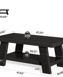 Ample Storage Coffee Table,2-tier Center Table,Chating Table