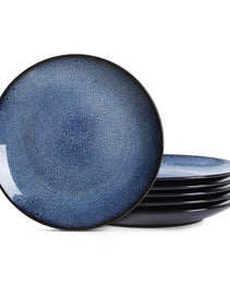Steak Plate Creative Western Food Plate Vegetable Plate Set Of 6 For Cereal, Salad, Pasta, Soup, Dessert, Serving Dishwasher, Microwave And Oven