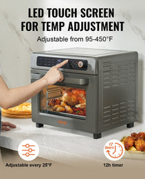 12-in-1 Digital Convection Oven – 1700W Air Fryer, Toaster & Bread Maker Combo
