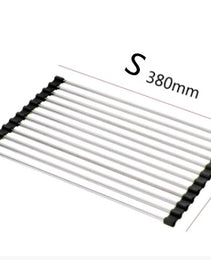 Folding Kitchen Drain Sink Rack Stainless Steel