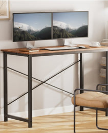 Computer Office Desk For Small Spaces, Writing Gaming Work Desk Modern Kids Study Table With Storage Bag & Headphone Hook