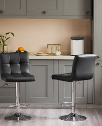 Square Cushion Bar Stool With Backrest