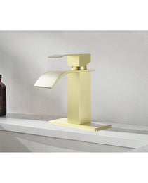 Waterfall Spout Single Handle Bathroom Sink Faucet