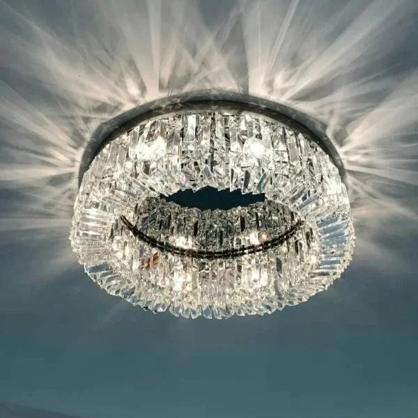 Modern Crystal Ceiling Light for Dining Room Gold Chrome Led Chandeliers Lighting Pendant Lamp Indoor Bedroom Lights Fixtures