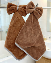 Bowtie Hand Towel - Dark Coffee Color