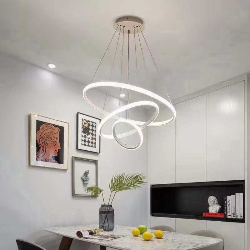 Beatrix 72W White Tri-Color Modern Iron LED Indoor Chandelier