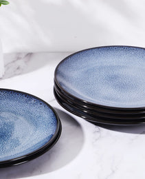 Steak Plate Creative Western Food Plate Vegetable Plate Set Of 6 For Cereal, Salad, Pasta, Soup, Dessert, Serving Dishwasher, Microwave And Oven
