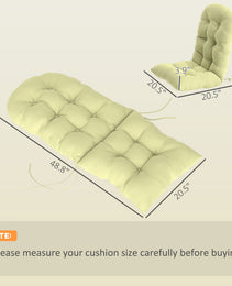 Adirondack Chair Cushions Set Of 2, Tufted High Back Patio Non-Slip Cushions For Adirondack Chairs, Beige