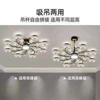 Smart Crystal LED Ceiling Light Modern Chandelier for Living Room, Bedroom, Restaurant & Apartment Decor Lighting