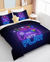 3 Pieces Game Pattern Comforter Set Ultra Soft Bedding Set