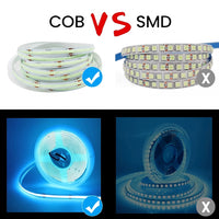 Hot Sale Dotless RGB Dimmable 12v 24v 10mm 8mm 576leds/m FCOB Led Tape Flexible RGB Cob Led Strip Light